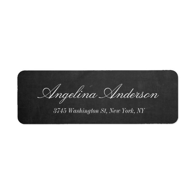 Etiqueta Na moda Elegante Cinza moderna de manuscrito calcá (Frente)