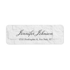 Etiqueta Na moda Elegante Luz Cinza Escrita manual Moderna