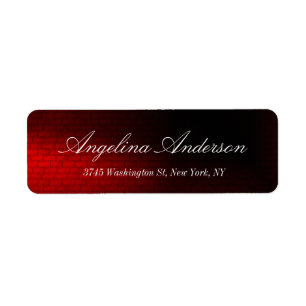 Etiqueta Na moda Elegante Red Wall Handwrite Modern