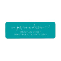 Na moda Moderna Caligrafia Script Chic Teal Verde