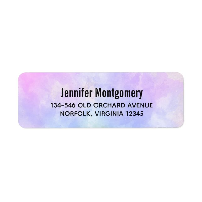 Etiqueta Na moda púrpura Abstrato azul (Frente)