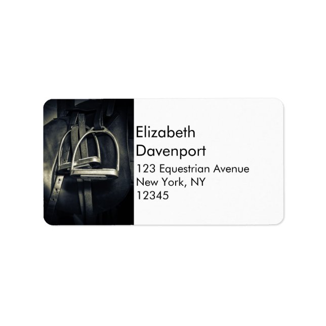 Etiqueta Na moda Silver Stirrups em Inglês Riding Saddle (Frente)