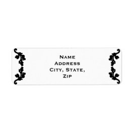 Etiqueta Na moda simples preto e branco