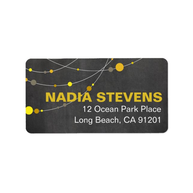 Etiqueta Na moda Strands | amarelo-quadro (Frente)