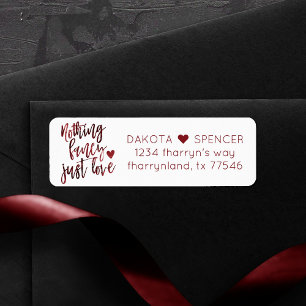 Etiqueta Nada De Rico Apenas Amor   Casamento Vermelho De C