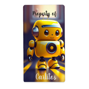 Etiqueta Nameplate /Bookplate Stickers com Motif Robot