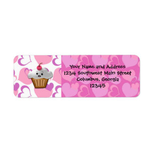 Etiqueta Namorados felizes do cupcake