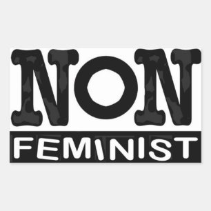 Etiqueta não-feminista clássica do logotipo