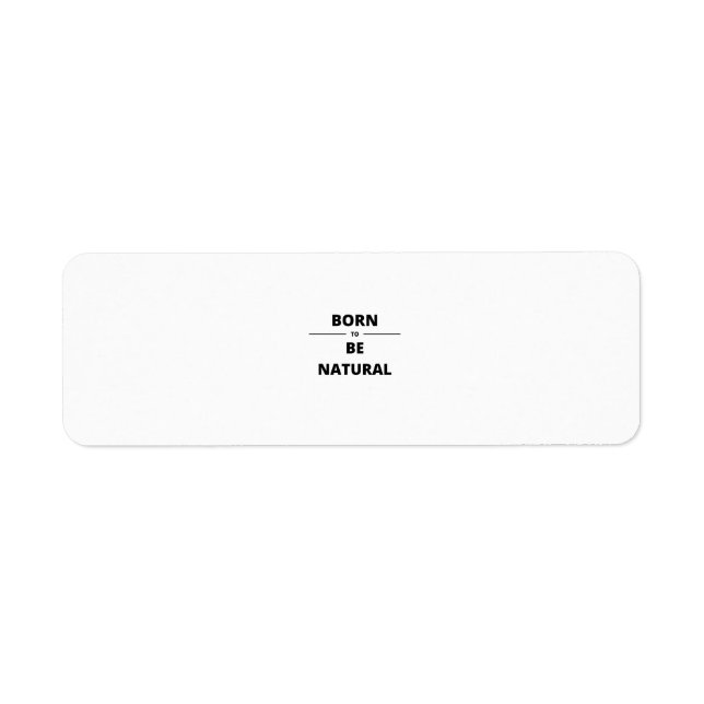 ETIQUETA NASCER DE SER NATURAL (Frente)