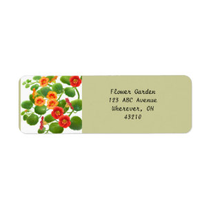 Etiqueta Nasturtium Flower Garden Customizable Labels