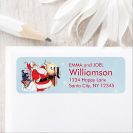 Etiqueta Natais vintages Papais noeis Retro50 Lareira