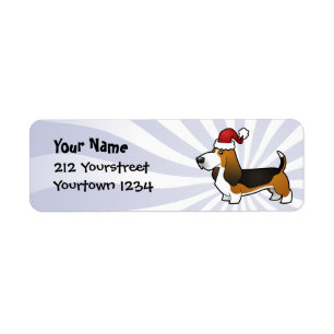 Etiqueta Natal Basset Hound