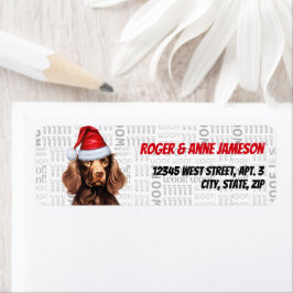 Etiqueta Natal Boykin Spaniel Dog Holiday Endereço