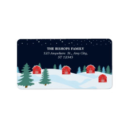 Etiqueta Natal Branco Russo