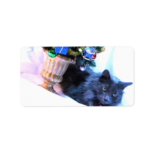 Etiqueta Natal cinzento (Frente)