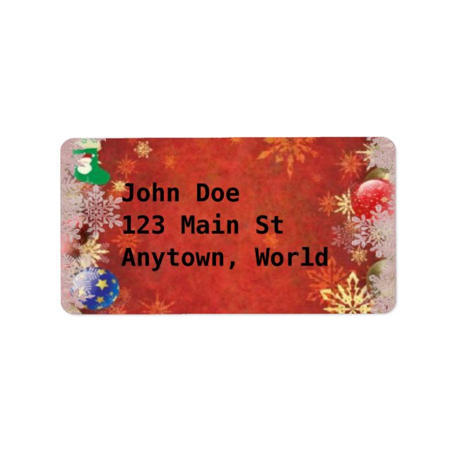 Etiqueta Natal clássico (Frente)