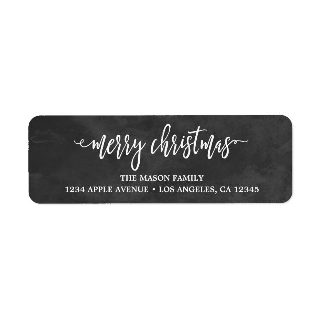 Etiqueta Natal com script (Frente)