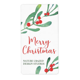 Etiqueta Natal da Modern Holly Company