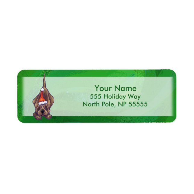 Etiqueta Natal De Cachorro Em Verde (Frente)