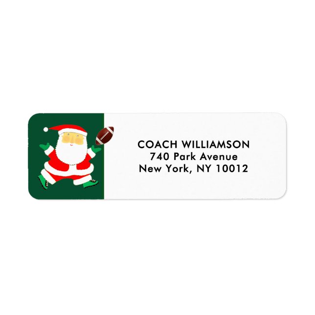 Etiqueta Natal de futebol (Frente)