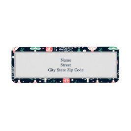 Etiqueta Natal de Impressão de Férias Azul