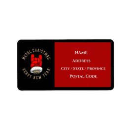 Etiqueta Natal de Metal Pesado