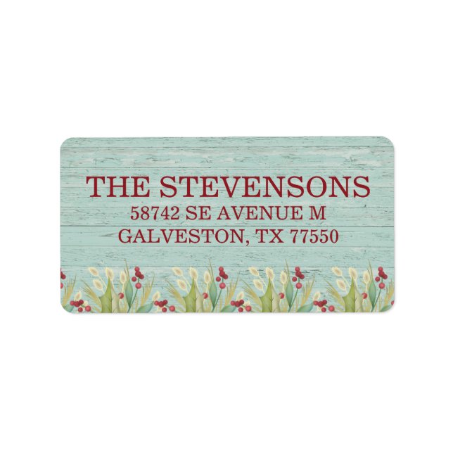 Etiqueta Natal de praia tropical russa (Frente)