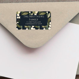 Etiqueta Natal de Snowberry minimalista