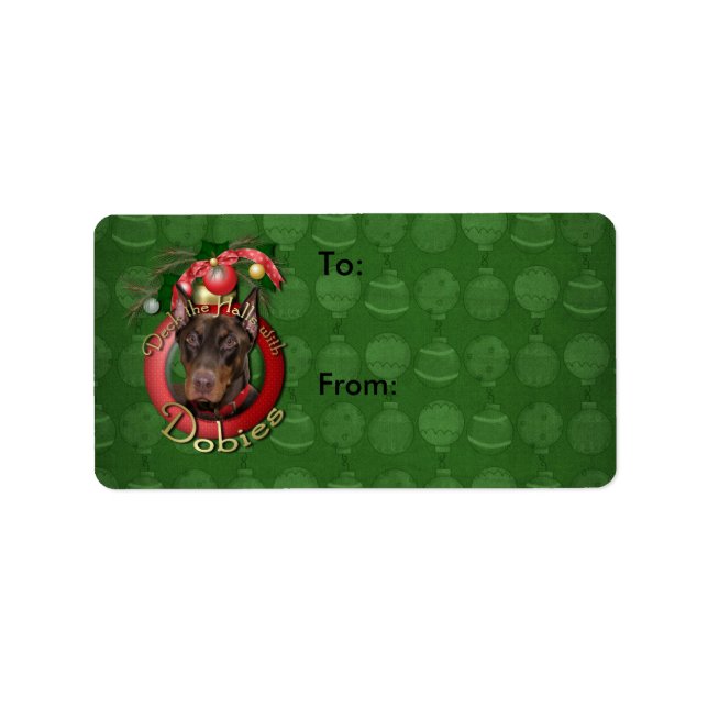 Etiqueta Natal - Deck the Halls - Dobies - Rocky (Frente)