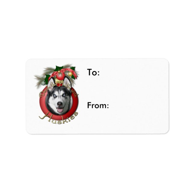 Etiqueta Natal - Deck the Halls - Roucos (Frente)
