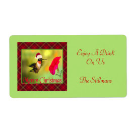 Etiqueta Natal do Hummingbird