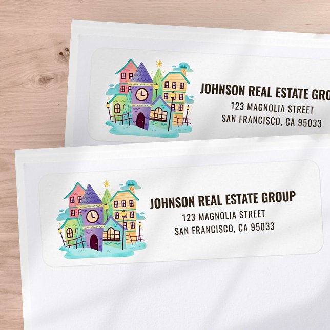 Etiqueta Natal do Natal Moderno (Criador carregado)