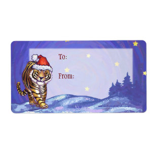 Etiqueta Natal do Tigre