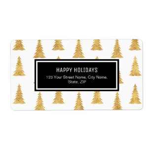 Etiqueta Natal Dourado