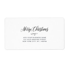 Etiqueta Natal Elegante Minimalista | Entrega personalizada