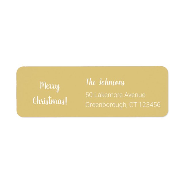 Etiqueta Natal Feliz Natal Moderno (Frente)