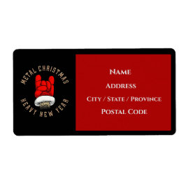 Etiqueta Natal Heavy Metal  