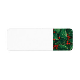 Etiqueta Natal Holly