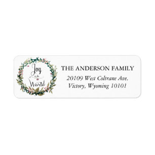 Etiqueta Natal Joy Wreath