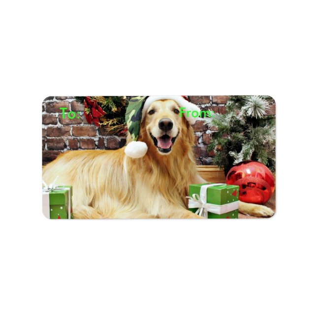 Etiqueta Natal - Ouro Retriever - Conor (Frente)