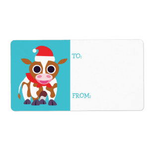 Etiqueta Natal Reba a Vaca