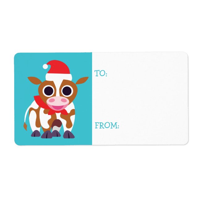 Etiqueta Natal Reba a Vaca (Frente)