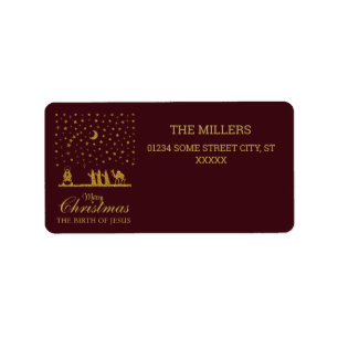 Etiqueta Natal religioso, Nascimento de Jesus, Três Rei