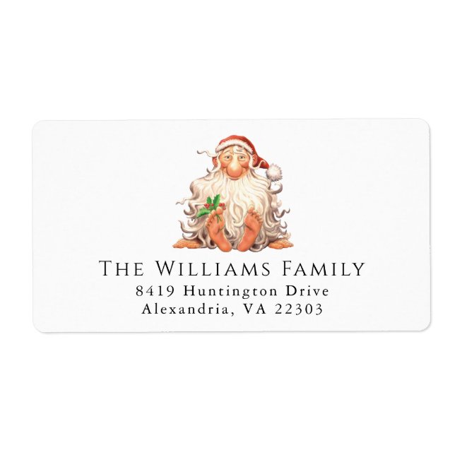 Etiqueta Natal Retrô Festa de Natal (Frente)