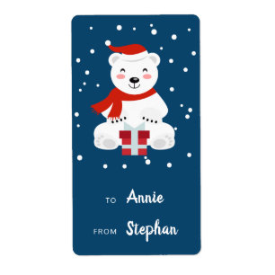 Etiqueta Natal Snowbear