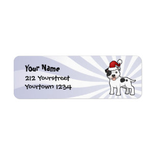 Etiqueta Natal Staffordshire bull terrier