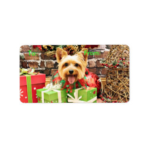 Etiqueta Natal - Terrier de seda - Haley