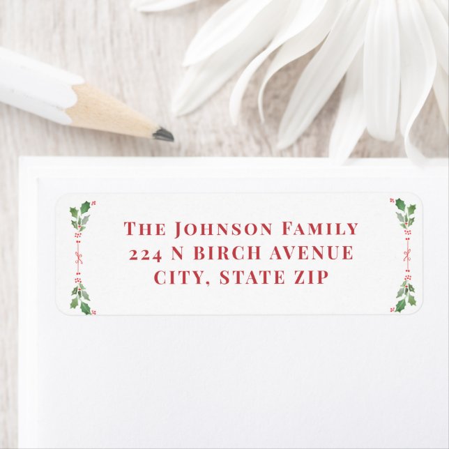 Etiqueta NatalFoliage Verde e Vermelho (Insitu)