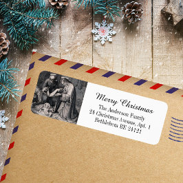 Etiqueta Natividade Branca Negra Cristã Natal