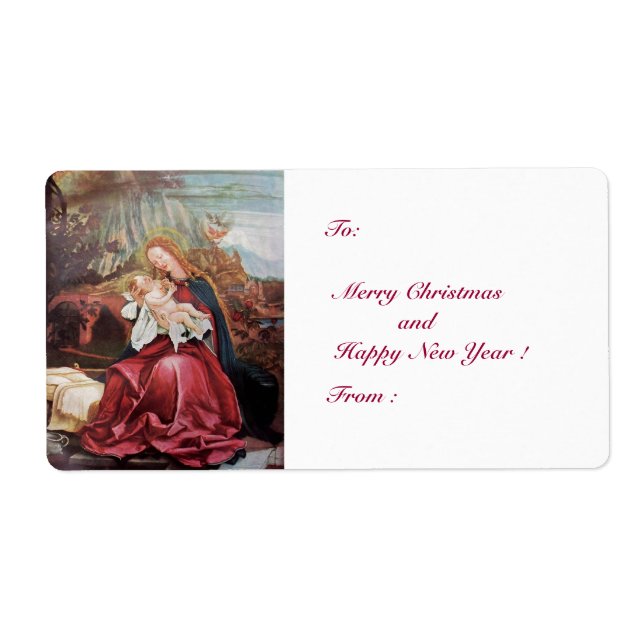 ETIQUETA NATIVIDADE COM ANJOS - MÁGICA DO NATAL (Frente)